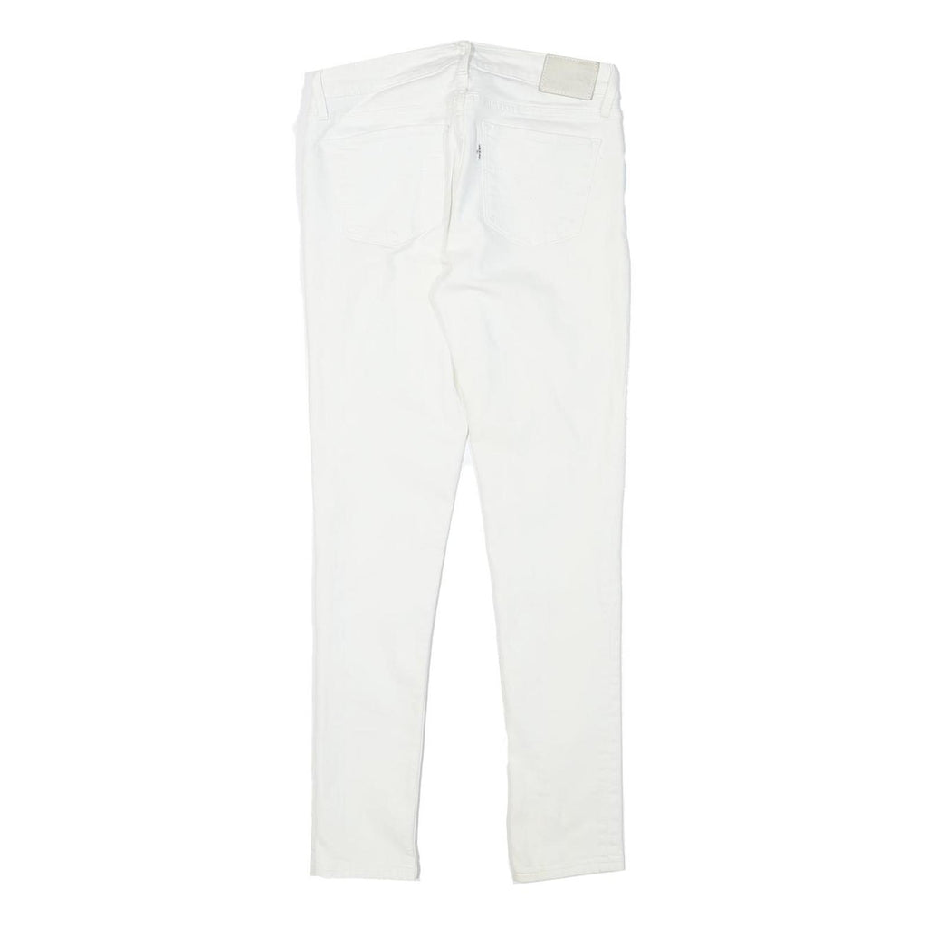 LEVI'S Womens White Slim Skinny Denim Jeans Cotton Blend Zip W26 L28