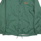 MVP Mens Green Synthetic Button Jacket L Plain Lightweight Workwear