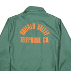 MVP Mens Green Synthetic Button Jacket L Plain Lightweight Workwear