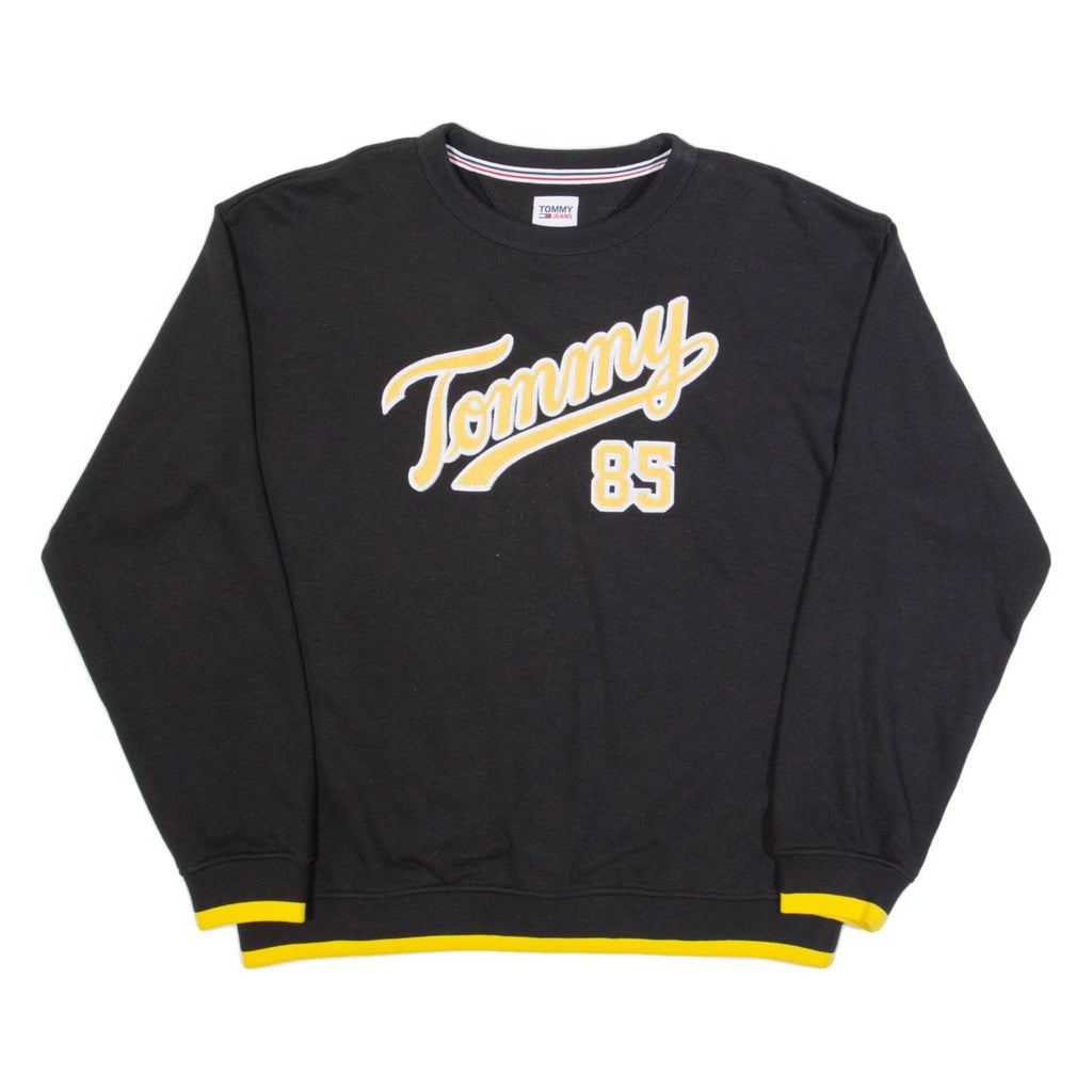 TOMMY JEANS Oversized Womens Sweatshirt Black USA S