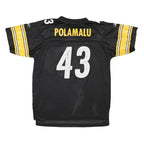 REEBOK Mens Black & Yellow Pittsburgh Steelers NFL Football Shirt XL Short