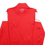 NIKE Mens Red & White Hawken Soccer Jacket M Polyester Zip Sportswear
