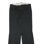 TOMMY HILFIGER Womens Cotton Blend Black Regular Fit Straight Leg Trousers W32