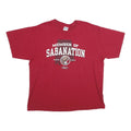 GILDAN Mens Red Member of Sabanation Graphic T-Shirt 2XL Short Sleeve Crew Neck