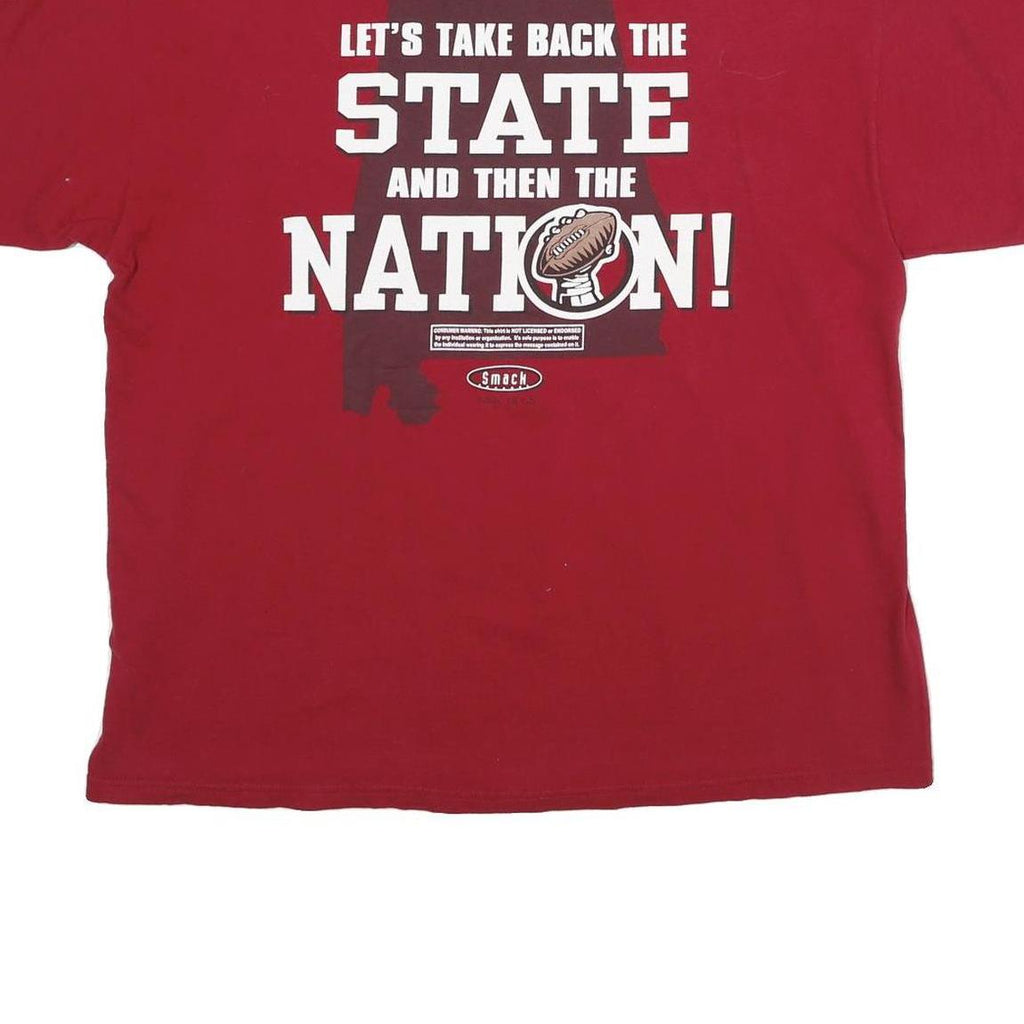 GILDAN Mens Red Member of Sabanation Graphic T-Shirt 2XL Short Sleeve Crew Neck