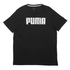 PUMA Mens Black Graphic T-Shirt XL Short Sleeve Crew Neck Cotton Blend Casual