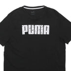PUMA Mens Black Graphic T-Shirt XL Short Sleeve Crew Neck Cotton Blend Casual