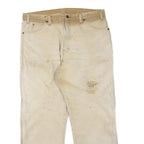 DICKIES Mens Regular Beige Cotton Blend Regular Fit Trousers W36 L29 Workwear