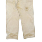 DICKIES Mens Regular Beige Cotton Blend Regular Fit Trousers W36 L29 Workwear