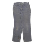 CARHARTT Fleece Lined Womens Cotton Blend Grey Straight Trousers W30 L30 Durable