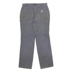 CARHARTT Fleece Lined Womens Cotton Blend Grey Straight Trousers W30 L30 Durable
