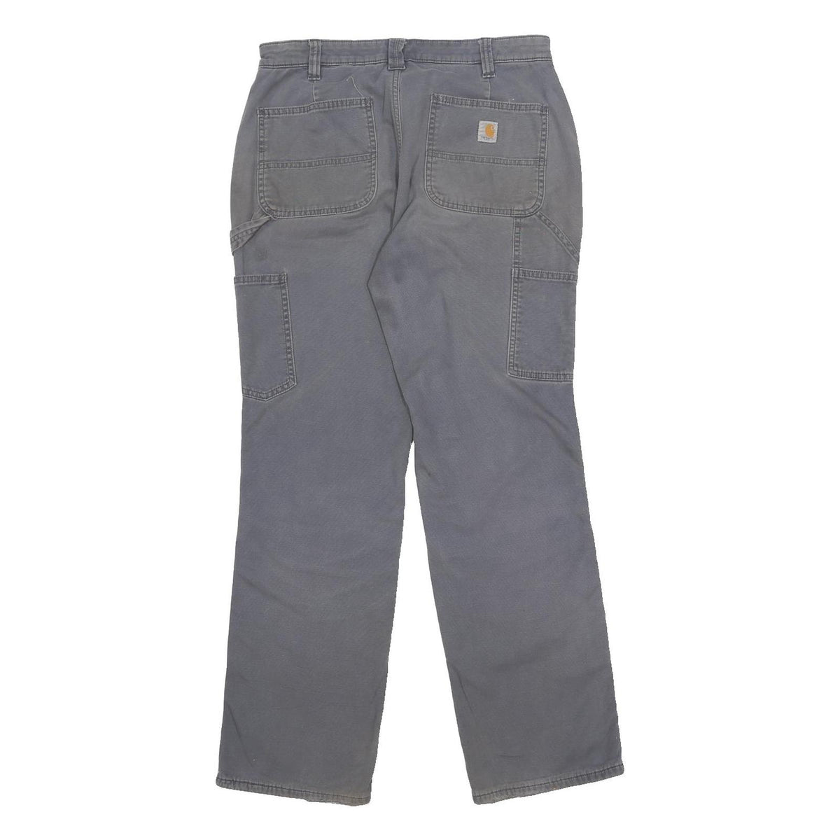 CARHARTT Fleece Lined Womens Cotton Blend Grey Straight Trousers W30 L30 Durable