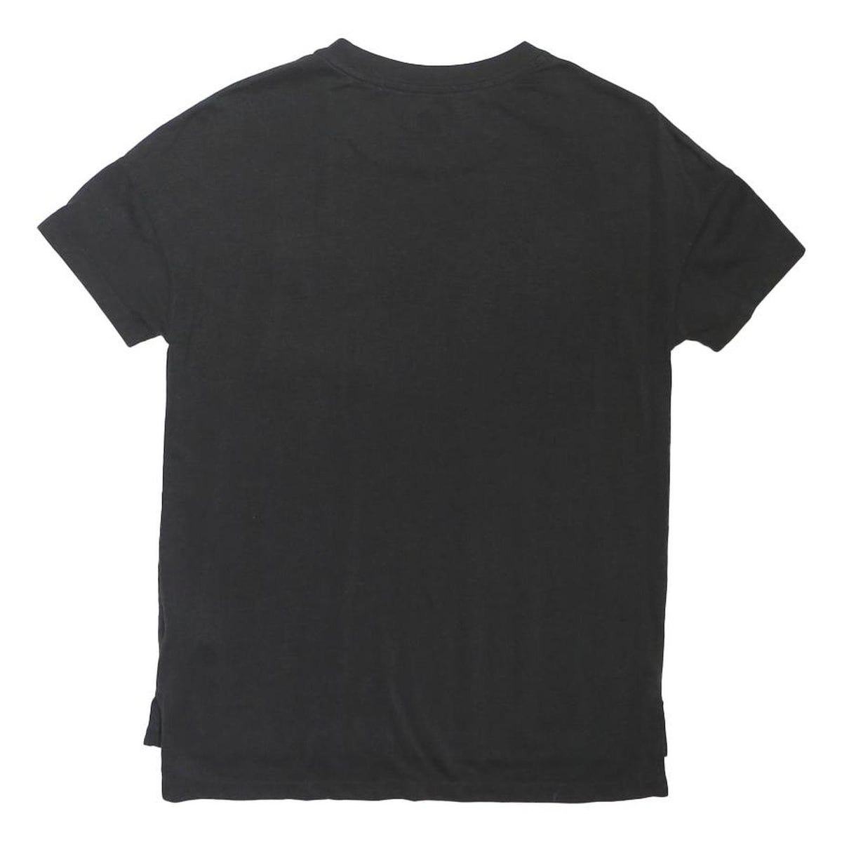 NIKE Womens Black Pocket Graphic T-Shirt S Short Sleeve Crew Neck Cotton Blend