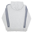 ADIDAS Mens Grey & Navy Full Zip Hoodie L Sports Casual Tracksuit Top