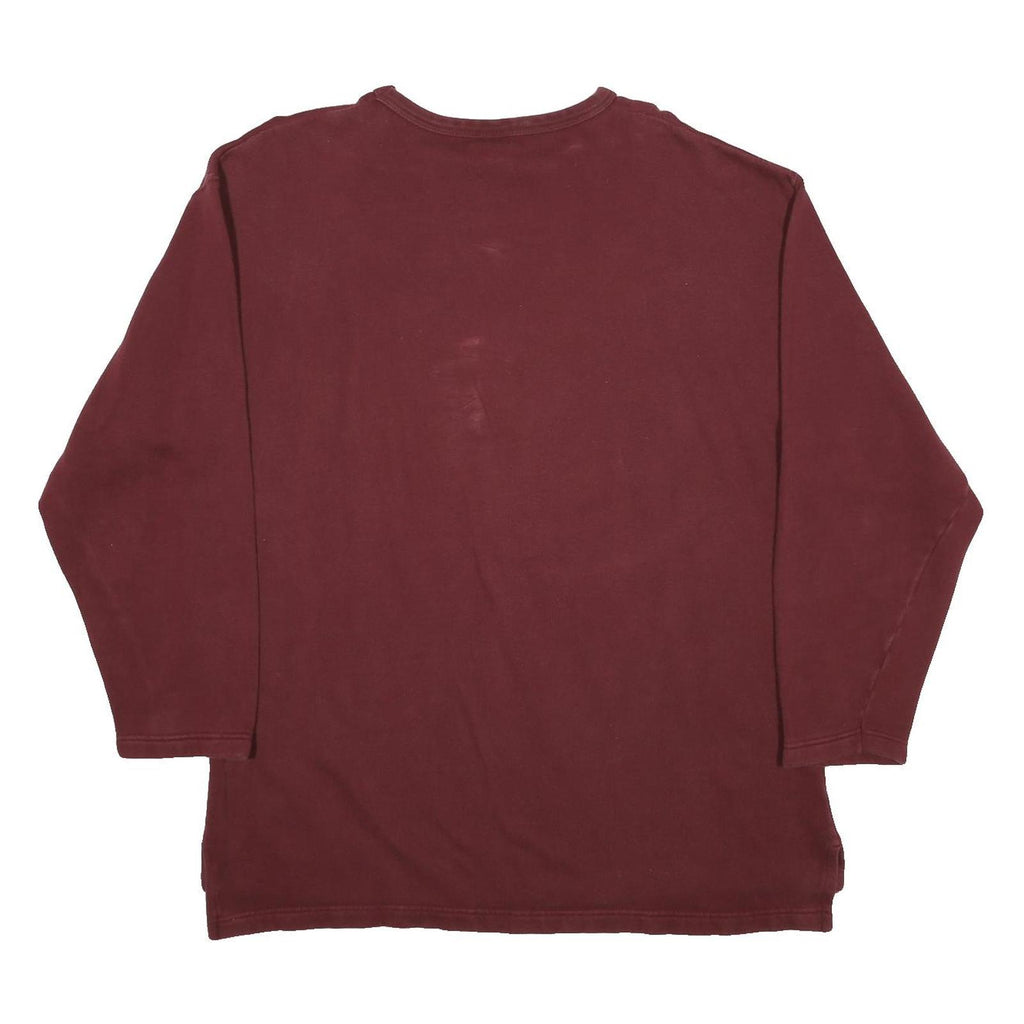 LEVI'S Womens Maroon Cotton Blend Crew Neck M Casual Pullover Sweatshirt