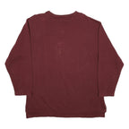 LEVI'S Womens Maroon Cotton Blend Crew Neck M Casual Pullover Sweatshirt