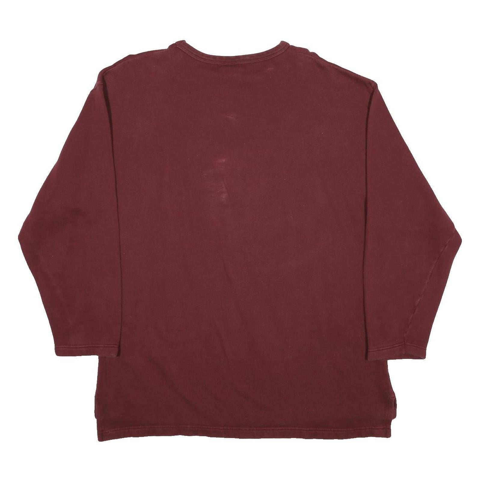 LEVI'S Womens Maroon Cotton Blend Crew Neck M Casual Pullover Sweatshirt