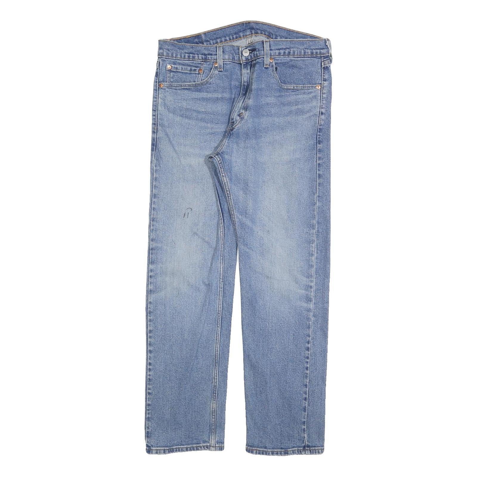 LEVI'S 505 Womens Jeans Blue Regular Straight Denim Medium W33 L30 Classic Style