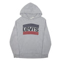 LEVI'S Womens Grey Cotton Blend Pullover Hoodie S Logo Sweatshirt
