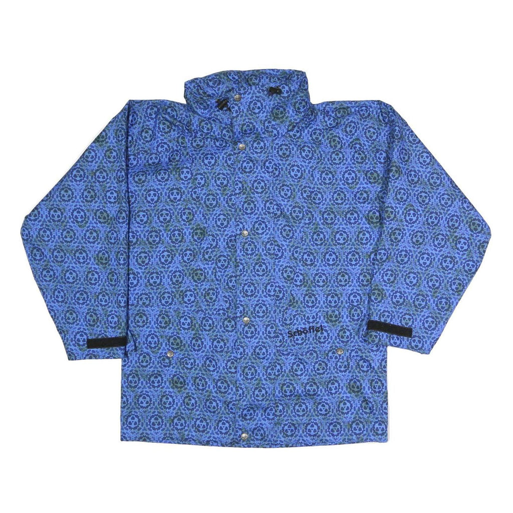 SCHOFFEL Mens Blue Outdoor Jacket S Polyester Blend Zip Printed Lightweight