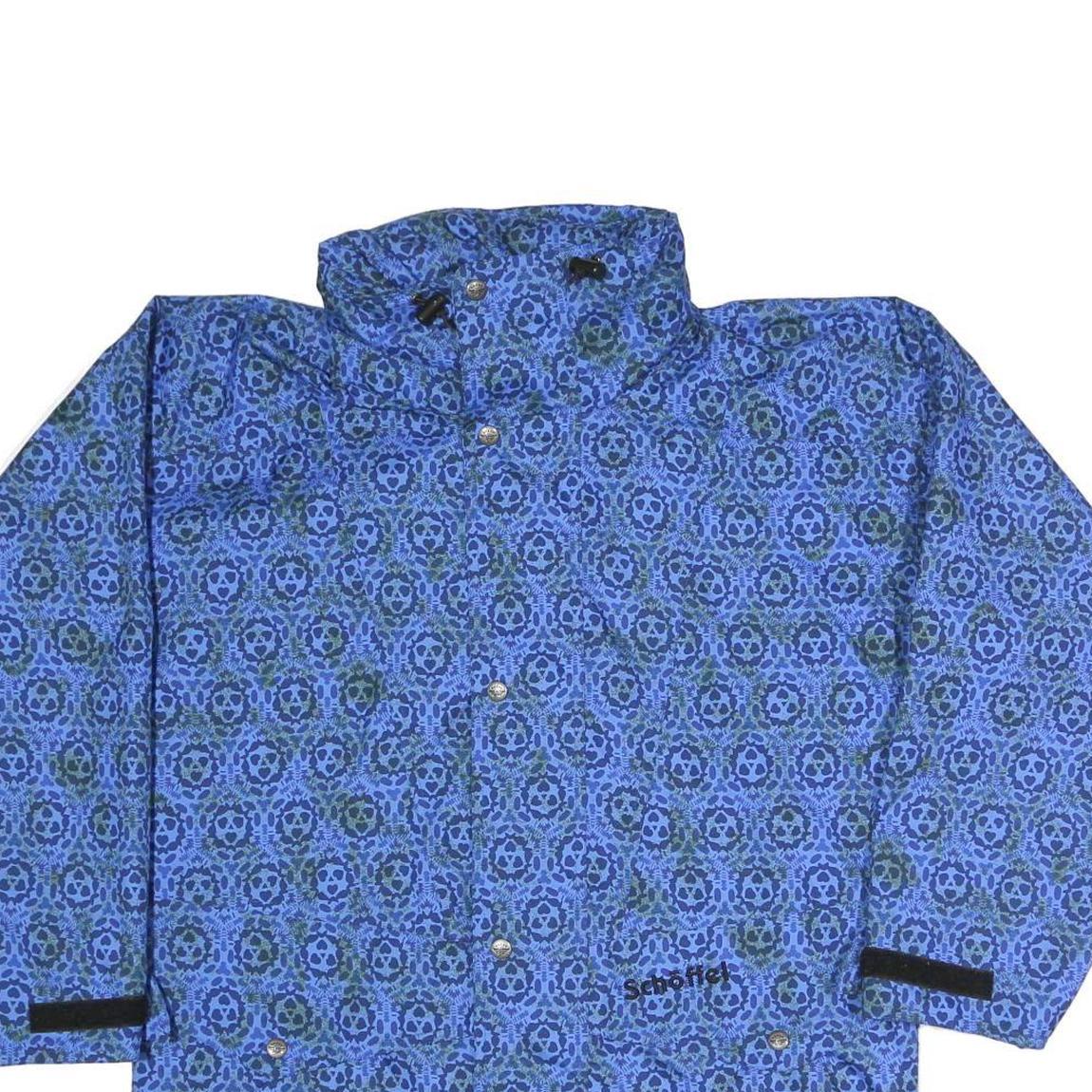 SCHOFFEL Mens Blue Outdoor Jacket S Polyester Blend Zip Printed Lightweight