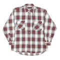 FIELD & STREAM Mens Red & White Check Cotton Shirt M Long Sleeve Button Pockets