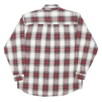 FIELD & STREAM Mens Red & White Check Cotton Shirt M Long Sleeve Button Pockets