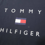 TOMMY HILFIGER Mens Navy Blue Logo Graphic T-Shirt XL Short Sleeve Crew Neck