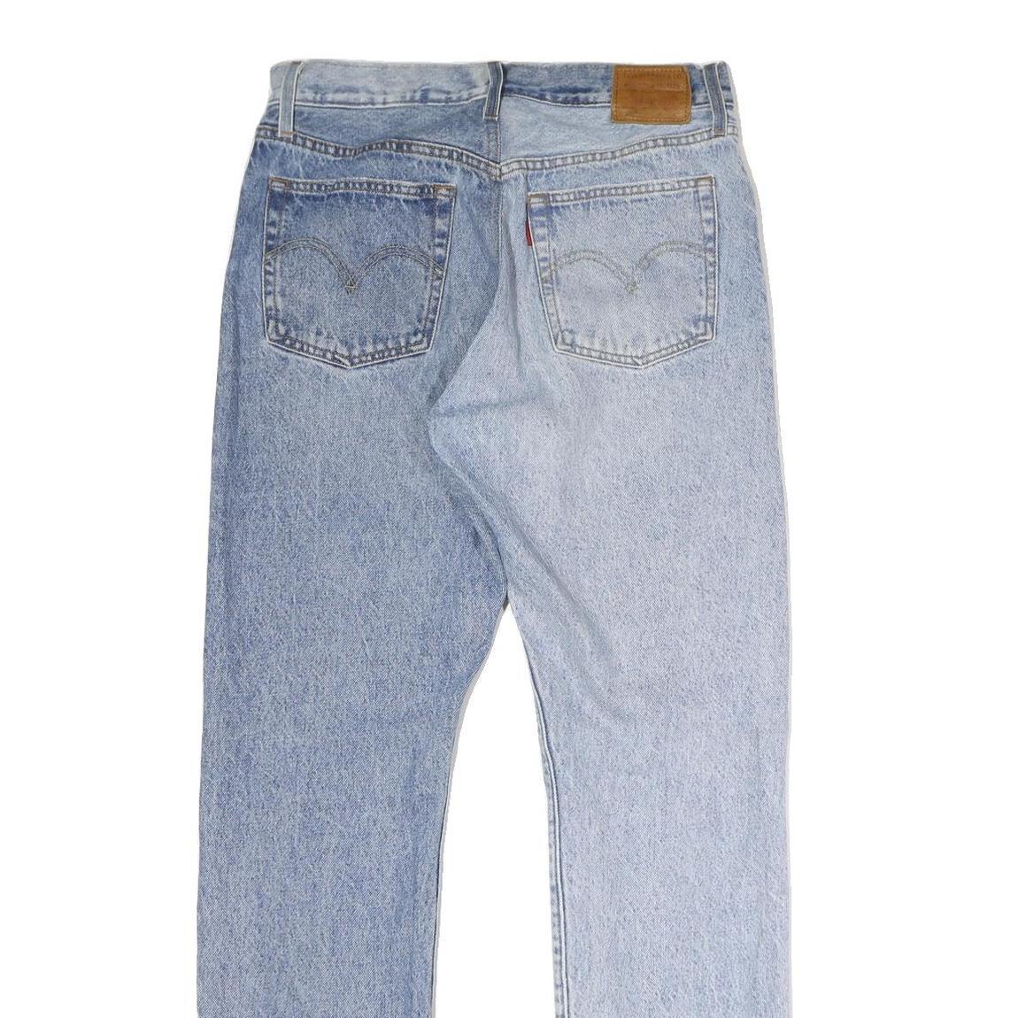 LEVI'S 501 BIG E Womens Jeans Blue Classic Straight Denim Stone Wash W29 L30