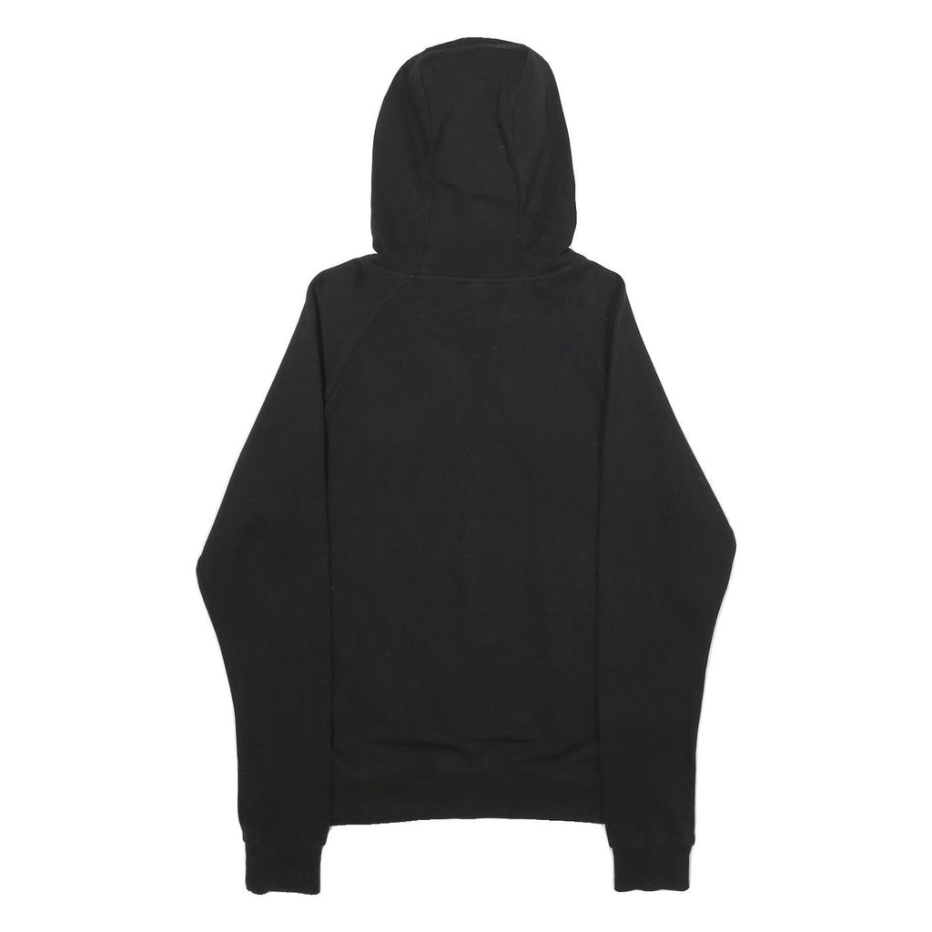 ELLESSE Womens Black Pullover Hoodie UK 10 Logo Print Cotton Blend