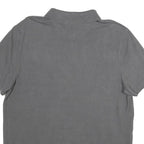 CALVIN KLEIN Mens Grey Short Sleeve Plain Polo Shirt XL Cotton Casual