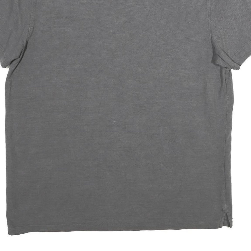 CALVIN KLEIN Mens Grey Short Sleeve Plain Polo Shirt XL Cotton Casual