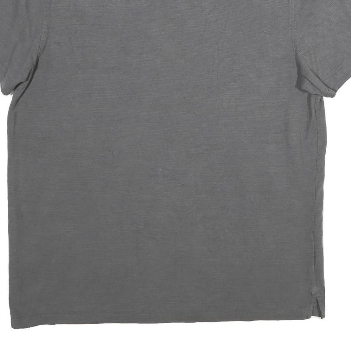 CALVIN KLEIN Mens Grey Short Sleeve Plain Polo Shirt XL Cotton Casual