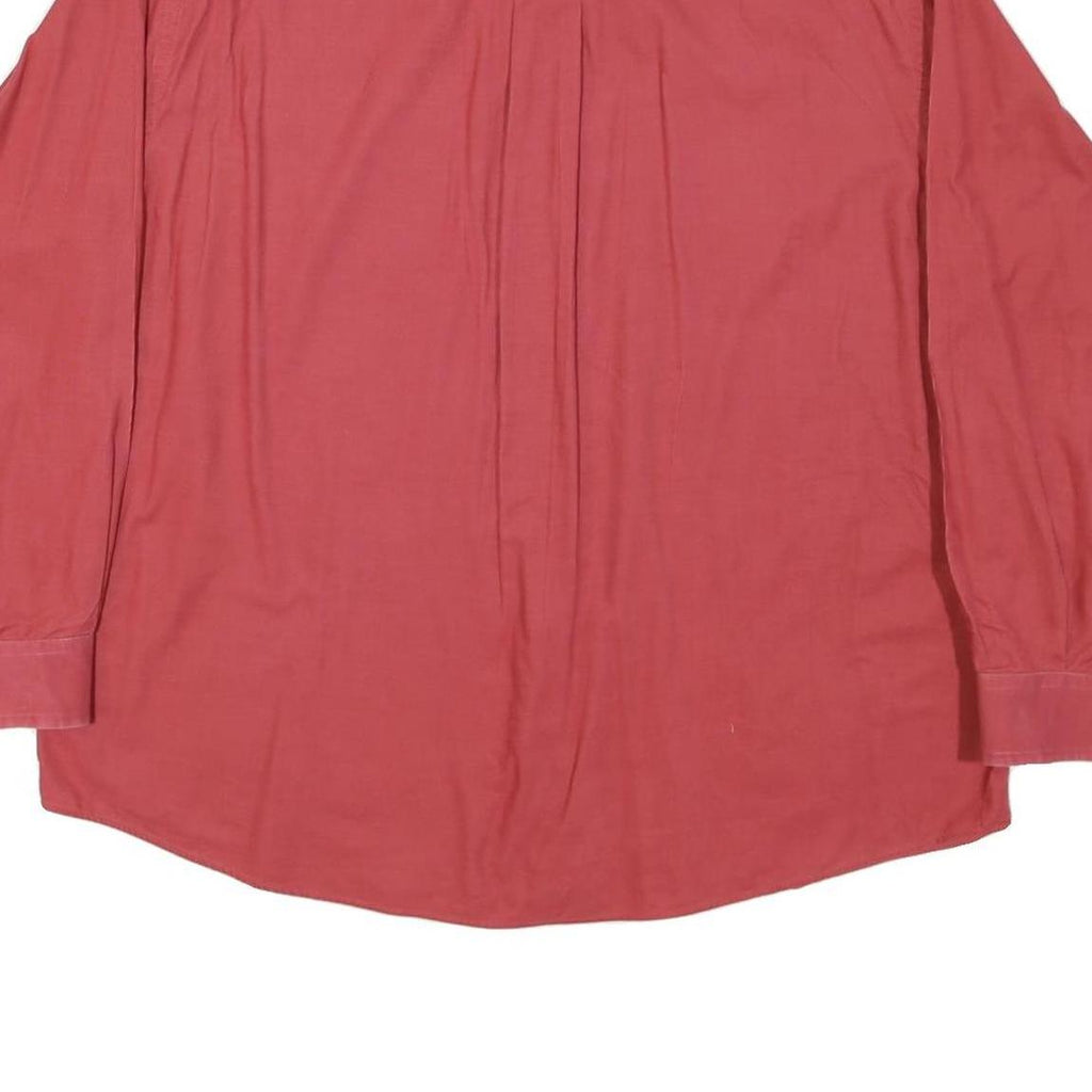 NAUTICA Mens Red Cotton Blend Shirt L Button-Down Collar Long Sleeve Casual