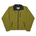 COLUMBIA Mens Green & Black UBS Team Titanium Softshell Jacket XL Nylon Zip