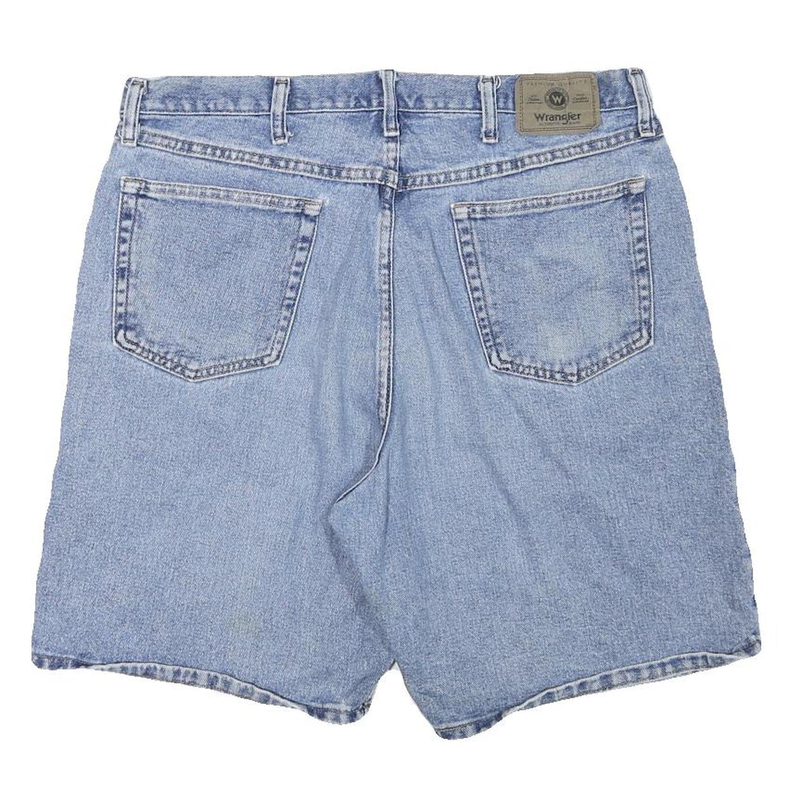 WRANGLER Mens Denim Blue Shorts XL W36 Cotton Blend Classic Casual