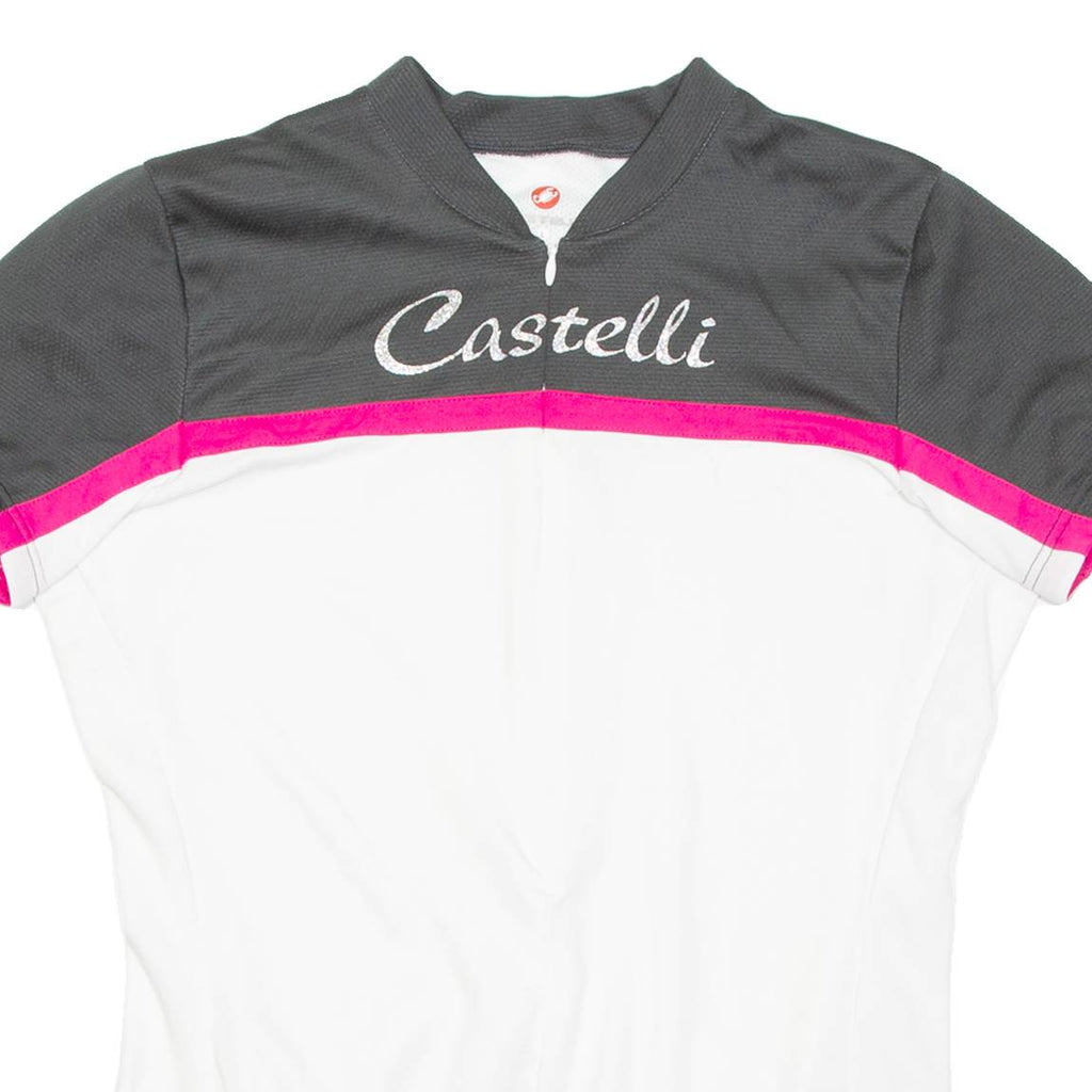 Cycling Womens Jersey White 1/2 Zip L