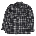 SAG HARBOR Womens Black & White Jacket M Polyester Blend Check Button Closure