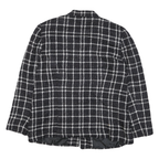 SAG HARBOR Womens Black & White Jacket M Polyester Blend Check Button Closure