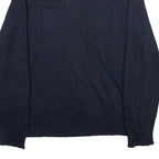 NAUTICA Mens Navy Blue Plain Cotton V-Neck Basic Knit Jumper XL Casual Wear
