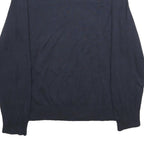 NAUTICA Mens Navy Blue Plain Cotton V-Neck Basic Knit Jumper XL Casual Wear