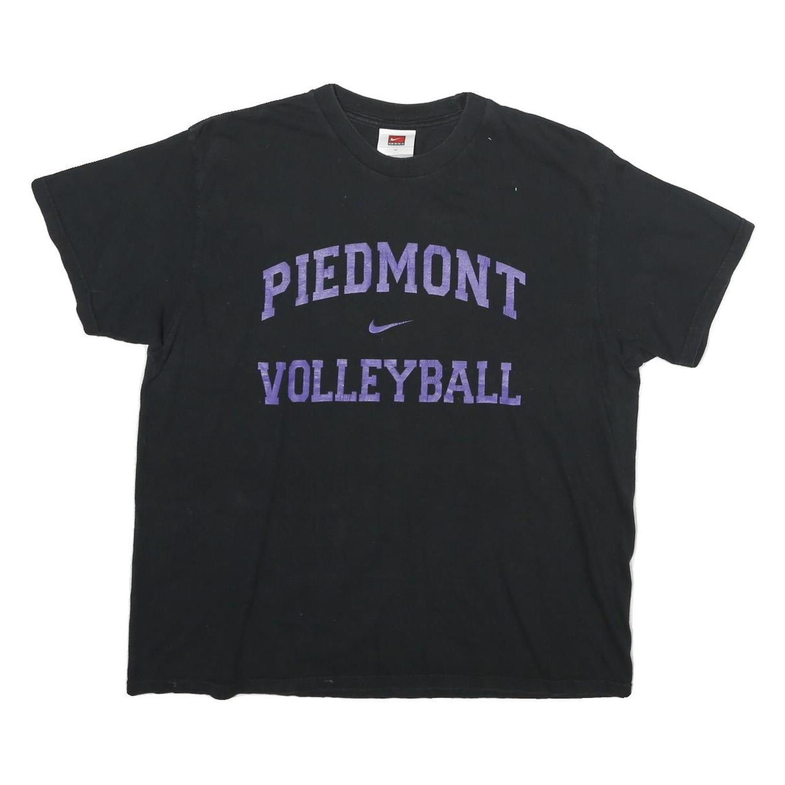 NIKE Womens Black Piedmont Volleyball Graphic T-Shirt M Crew Neck Short Sleeve