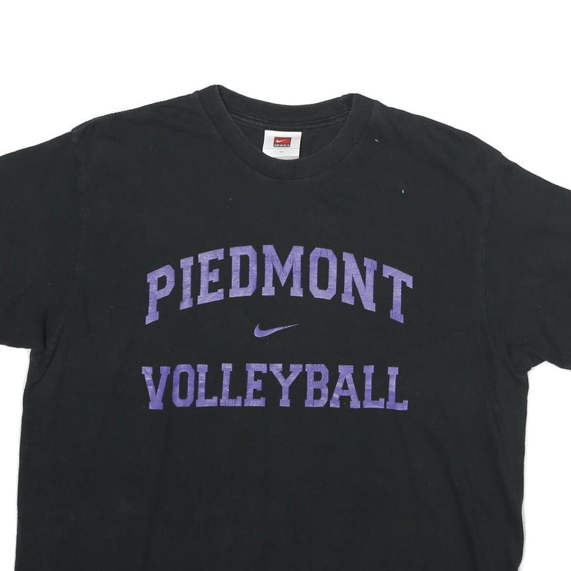 NIKE Womens Black Piedmont Volleyball Graphic T-Shirt M Crew Neck Short Sleeve