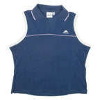 ELLESSE Womens Polo Shirt Blue Sleeveless M