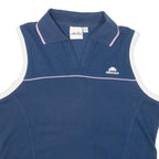 ELLESSE Womens Polo Shirt Blue Sleeveless M