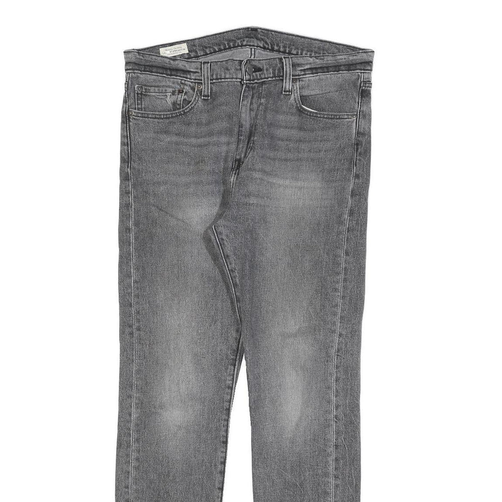 LEVI'S 510 BIG E Mens Jeans Grey Slim Skinny Denim Raw W33 L32 Zip Cotton Blend