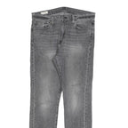 LEVI'S 510 BIG E Mens Jeans Grey Slim Skinny Denim Raw W33 L32 Zip Cotton Blend