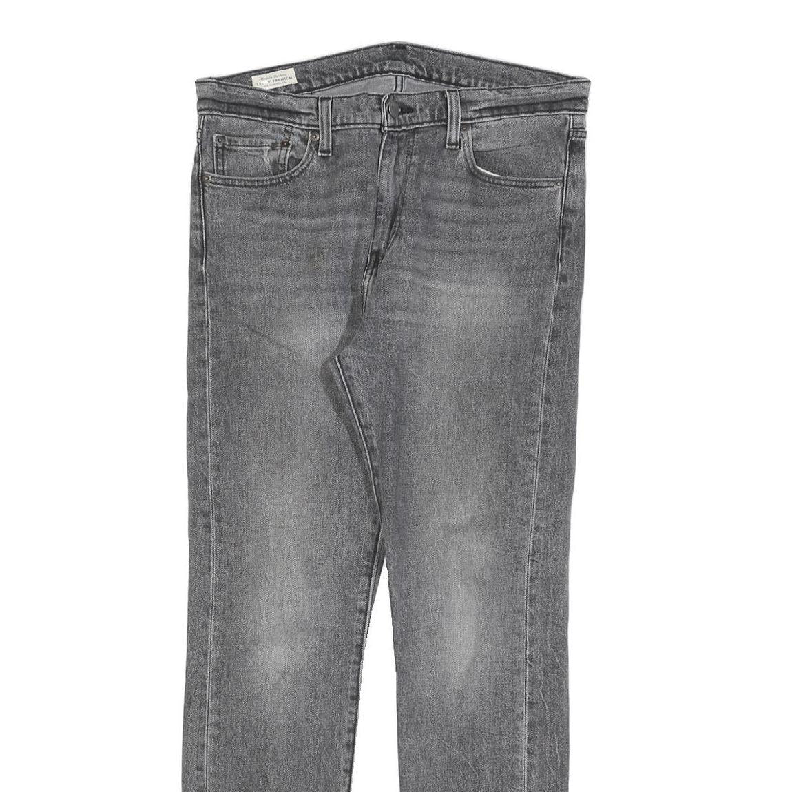 LEVI'S 510 BIG E Mens Jeans Grey Slim Skinny Denim Raw W33 L32 Zip Cotton Blend