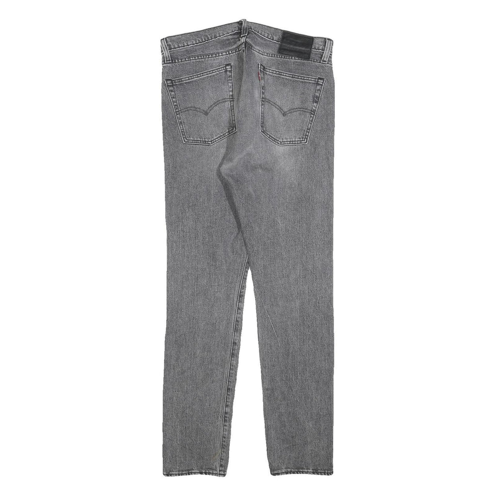 LEVI'S 510 BIG E Mens Jeans Grey Slim Skinny Denim Raw W33 L32 Zip Cotton Blend