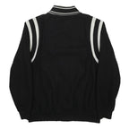 CROOKS & CASTLE Mens Black & White Letterman Wool Blend Jacket XL Button Plain